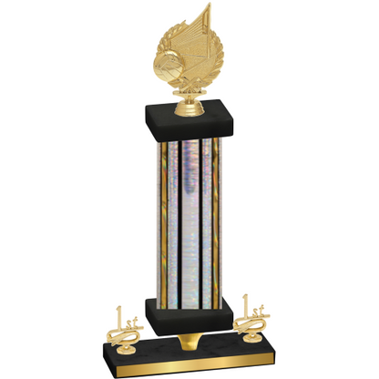 Premium Single Silver Glacier First Place Volleyball Trophy