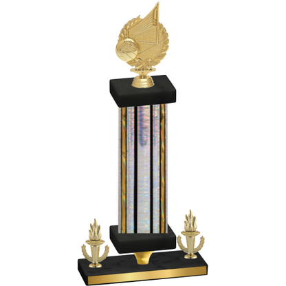 Premium Single Silver Glacier Victory Volleyball Trophy