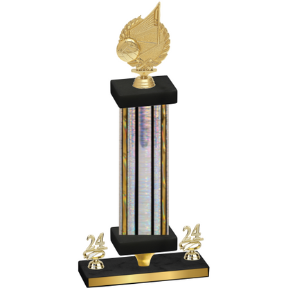 Premium Single Silver Glacier Year Volleyball Trophy