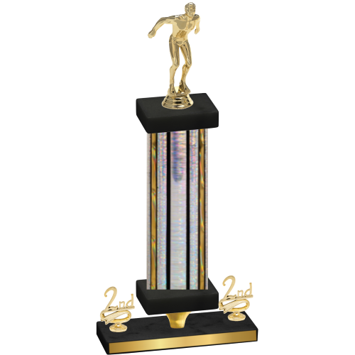 Premium Single Silver Glacier Second Place Swimming Trophy