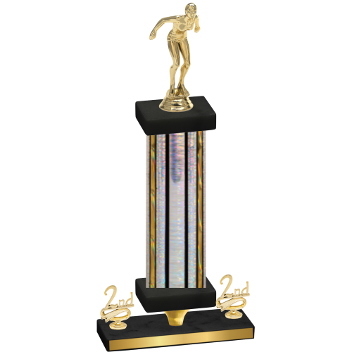 Premium Single Silver Glacier Second Place Tennis Trophy