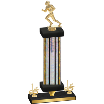 Premium Single Silver Glacier First Place Football Trophy