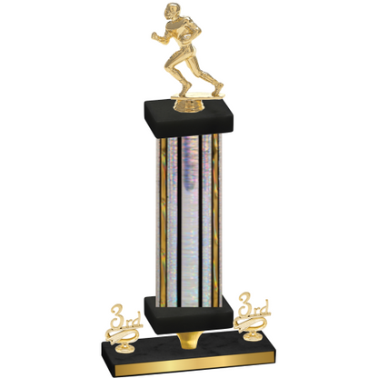 Premium Single Silver Glacier Third Place Football Trophy