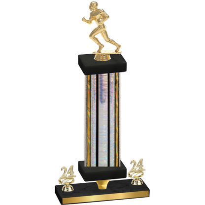 Premium Single Silver Glacier Year Football Trophy