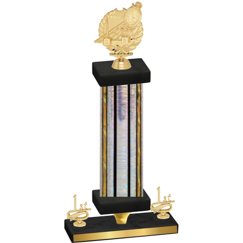 Premium Single Silver Glacier First Place Swimming Trophy