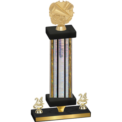 Premium Single Silver Glacier Year Cheerleading Trophy