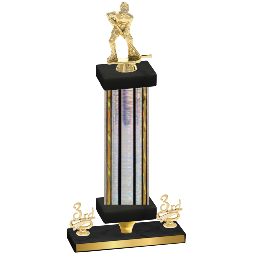 Premium Single Silver Glacier Third Place Hockey Trophy