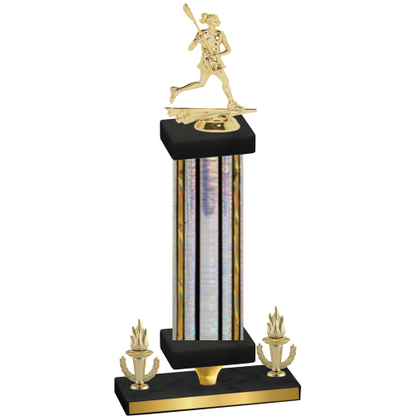 Premium Single Silver Glacier Victory Lacrosse Trophy