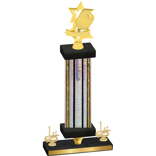 Premium Single Silver Glacier First Place Pickleball Trophy