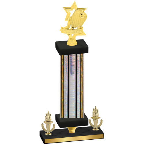 Premium Single Silver Glacier Victory Pickleball Trophy