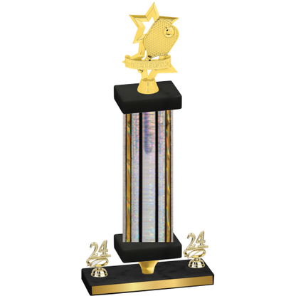 Premium Single Silver Glacier Year Pickleball Trophy