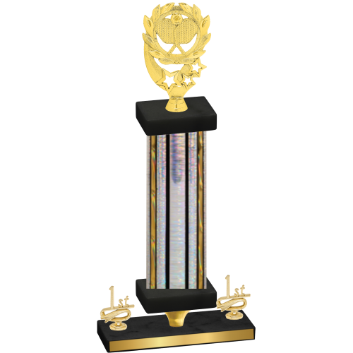 Premium Single Silver Glacier First Place Pickleball Trophy