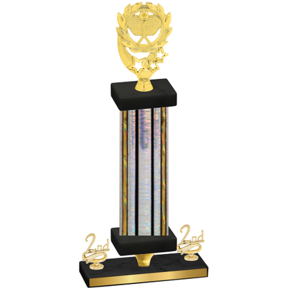 Premium Single Silver Glacier Second Place Pickleball Trophy