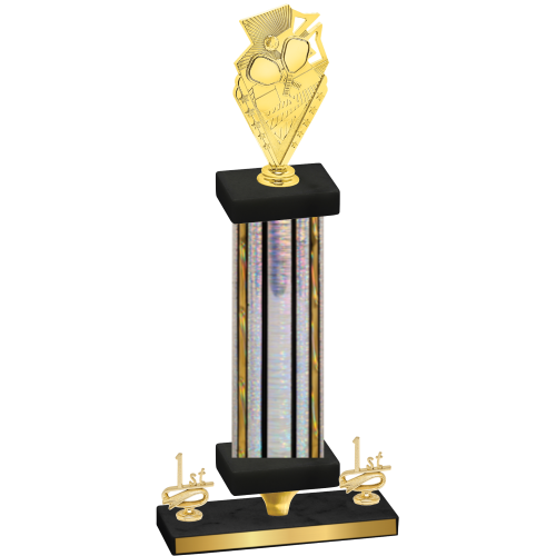 Premium Single Silver Glacier First Place Pickleball Trophy