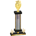 Premium Single Silver Glacier Fourth Place Pickleball Trophy