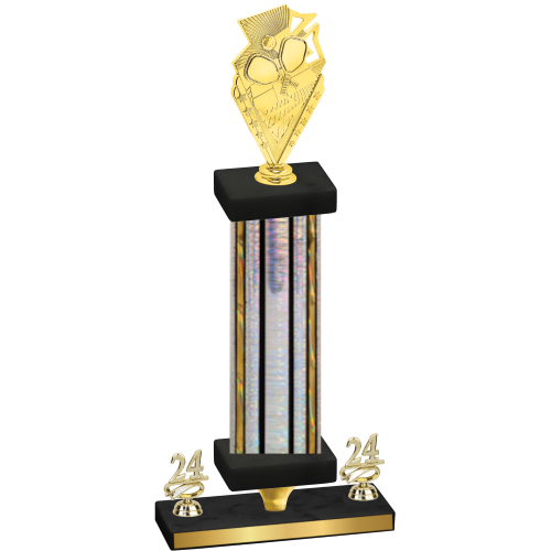 Premium Single Silver Glacier Year Pickleball Trophy