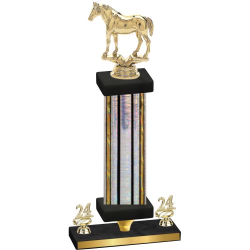 Premium Single Silver Glacier Year Horses Trophy