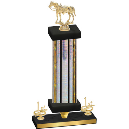 Premium Single Silver Glacier First Place Horses Trophy