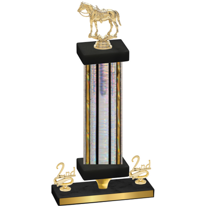 Premium Single Silver Glacier Second Place Horses Trophy