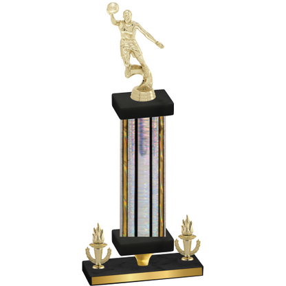 Premium Single Silver Glacier Victory Basketball Trophy