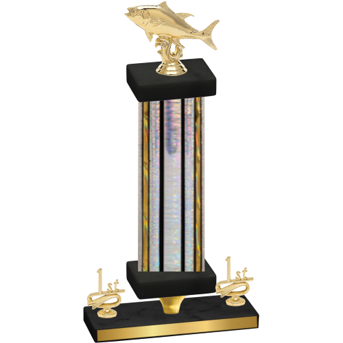 Premium Single Silver Glacier First Place Fishing Trophy