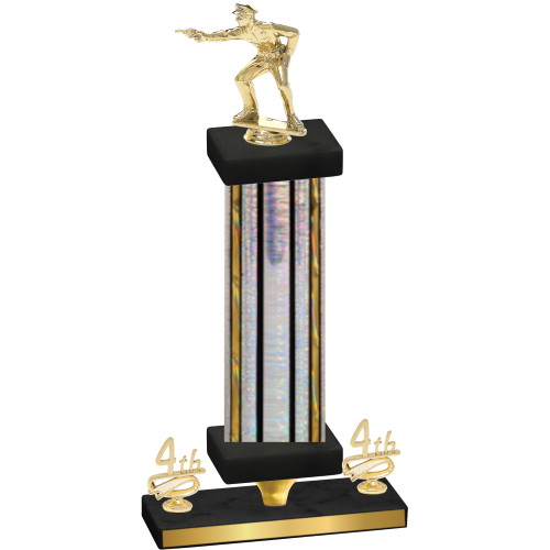 Premium Single Silver Glacier Fourth Place Shooter Trophy