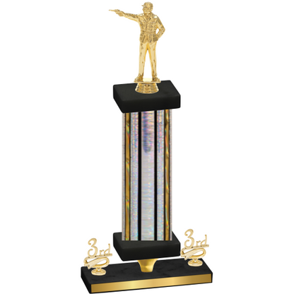 Premium Single Silver Glacier Third Place Shooter Trophy