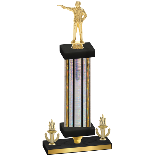 Premium Single Silver Glacier Victory Shooter Trophy