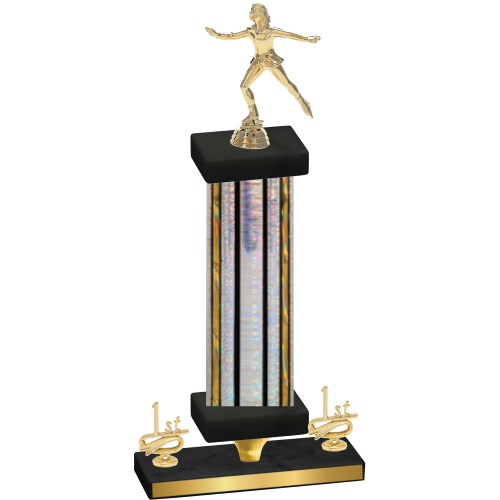 Premium Single Silver Glacier First Place Skater Trophy