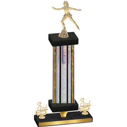 Premium Single Silver Glacier Third Place Skater Trophy