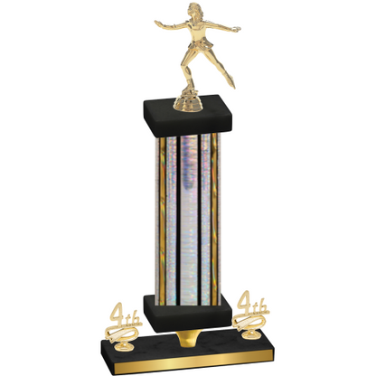 Premium Single Silver Glacier Fourth Place Skater Trophy