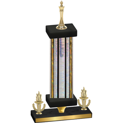 Premium Single Silver Glacier Victory Chess Trophy