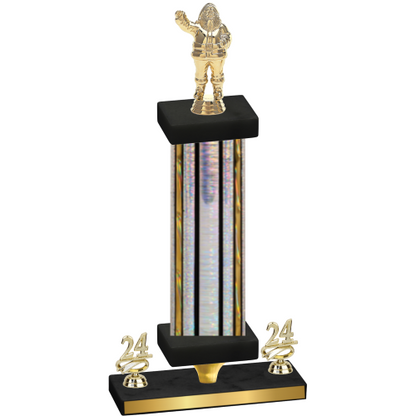 Premium Single Silver Glacier Year Holiday Trophy