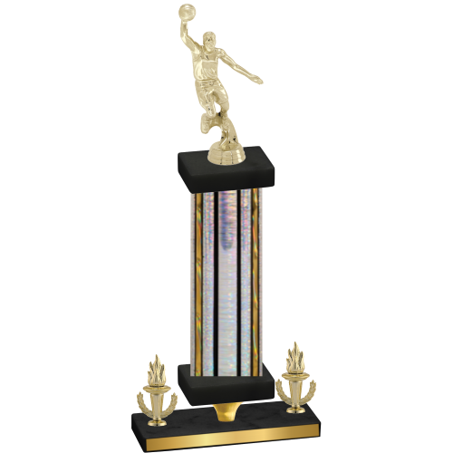 Premium Single Silver Glacier Victory Basketball Trophy