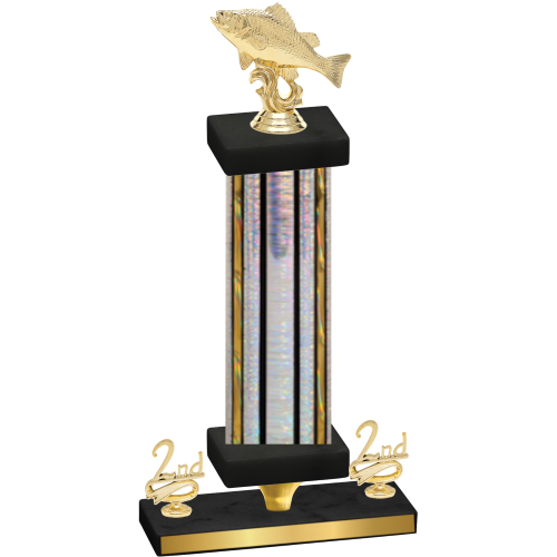 Premium Single Silver Glacier Second Place Fishing Trophy