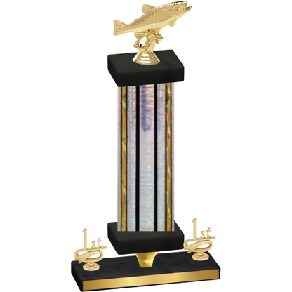 Premium Single Silver Glacier First Place Fishing Trophy