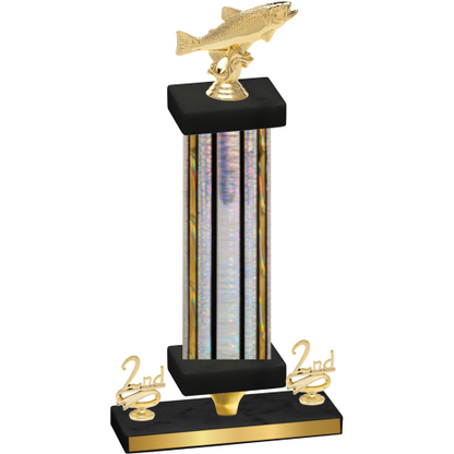 Premium Single Silver Glacier Second Place Fishing Trophy