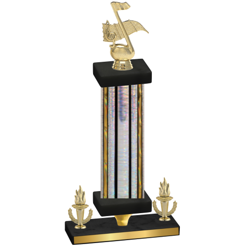 Premium Single Silver Glacier Victory Music Trophy