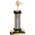 Premium Single Silver Glacier Second Place Karate Trophy