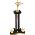 Premium Single Silver Glacier Third Place Karate Trophy