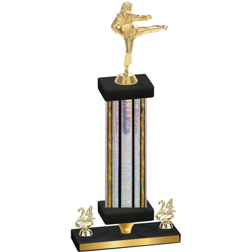 Premium Single Silver Glacier Year Karate Trophy