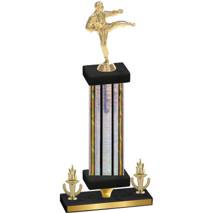 Premium Single Silver Glacier Victory Karate Trophy