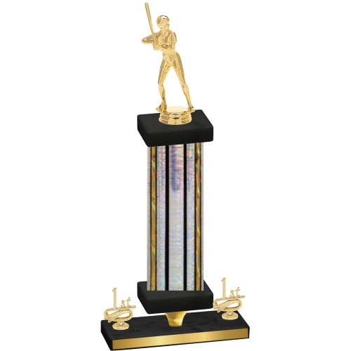 Premium Single Silver Glacier First Place Softball Trophy