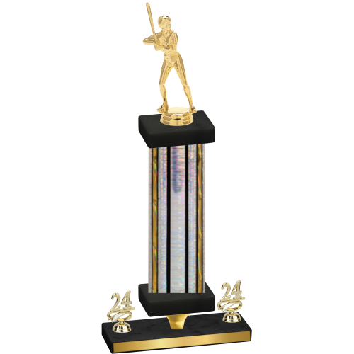 Premium Single Silver Glacier Year Softball Trophy