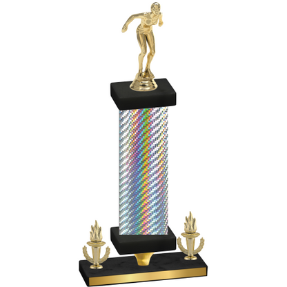 Premium Single Silver Carbon Fiber Victory Tennis Trophy