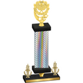 Premium Single Silver Carbon Fiber Victory Pickleball Trophy