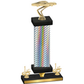 Premium Single Silver Carbon Fiber First Place Cars Trophy