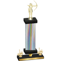 Premium Single Silver Carbon Fiber First Place Archery Trophy