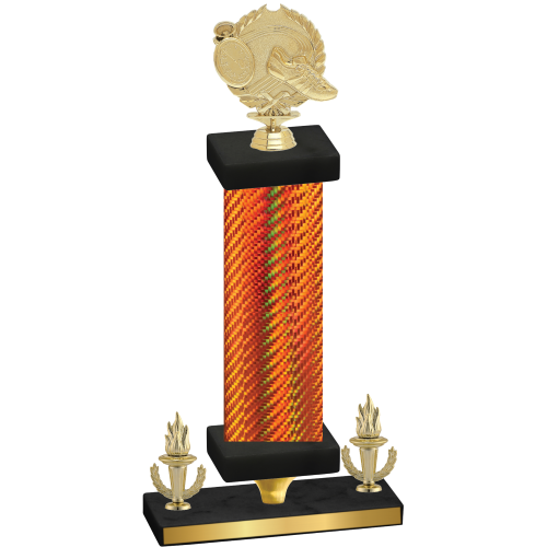 Premium Single Orange Carbon Fiber Victory Running Trophy