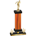 Premium Single Orange Carbon Fiber Fourth Place Tennis Trophy